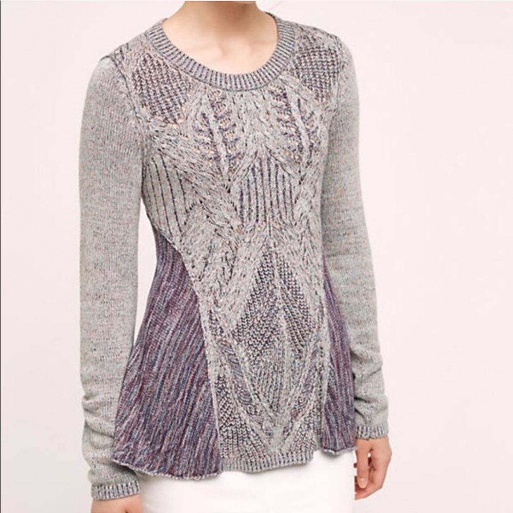 Anthropologie Moth Anita Swing Top in Purple